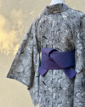 obi fin kimorobe yukimonos Obi fin bleu violacé pour Kimorobe