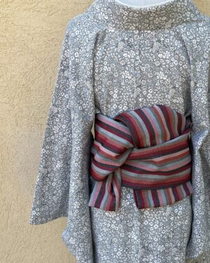 obi large rayure rose yukimonos OBI large rayure rose