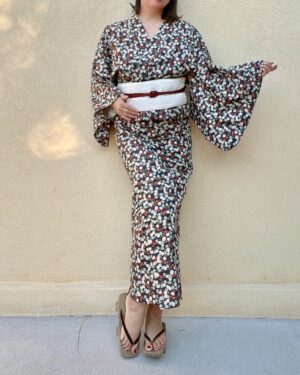 YUKATA 2 pièces + OBI réversible + OBIJIME, Ensemble de 3 pièces