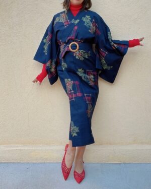 KIMOROBE [Saki] kimono vintage relooké